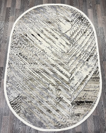 Ковер турецкий 3548_1 FLORIDA овальный (Полиэстер, бежевый)