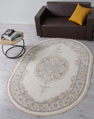 Ковер 35987Z - CREAM / CREAM - Овал - коллекция MELODY