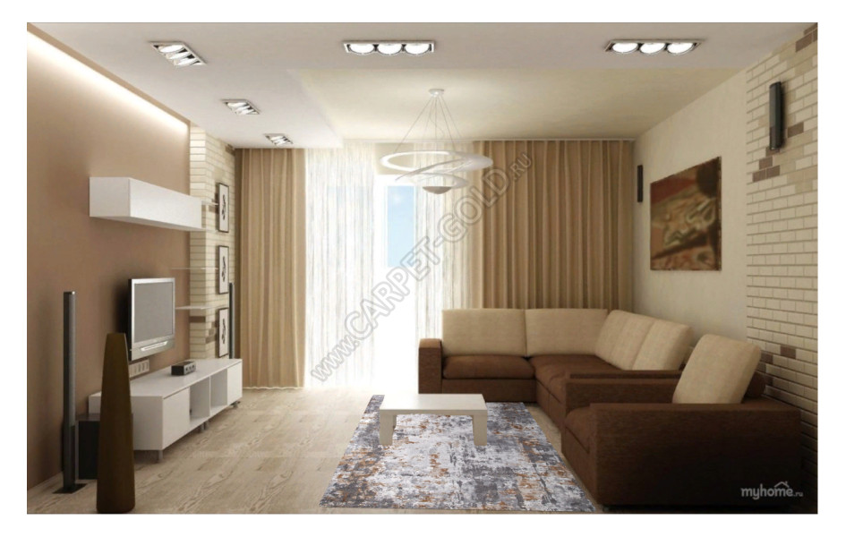 Ковер 23319 - 975 GREY / GOLD GRAND