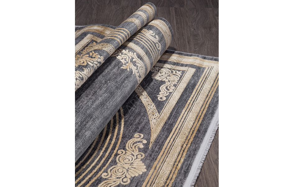 Ковер 21071B - D.GREY / L.YELLOW - Прямоугольник - коллекция MILANO