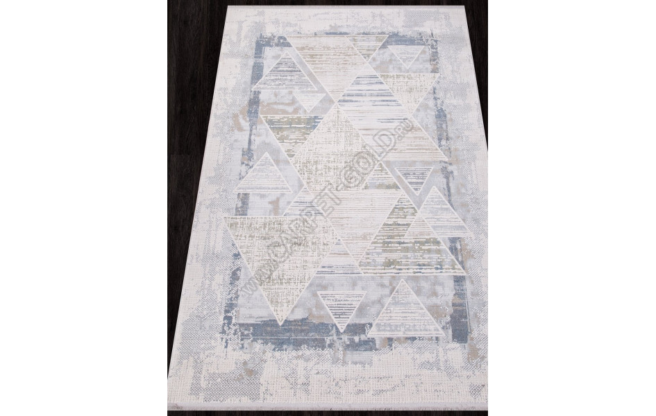 Ковер C640AC - BEIGE / L.GREEN - Прямоугольник - коллекция PERLA