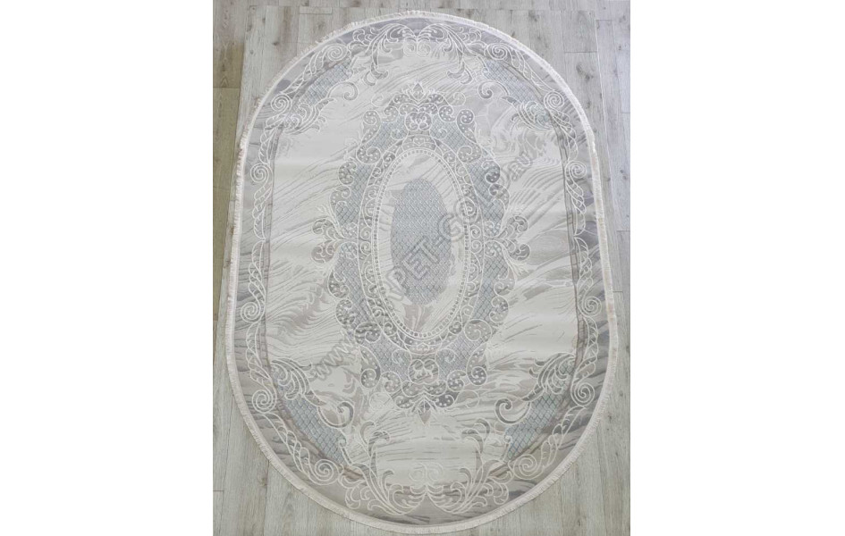 Турецкий ковер Amatis Lux 36565A OVAL L.BEIGE / BLUE