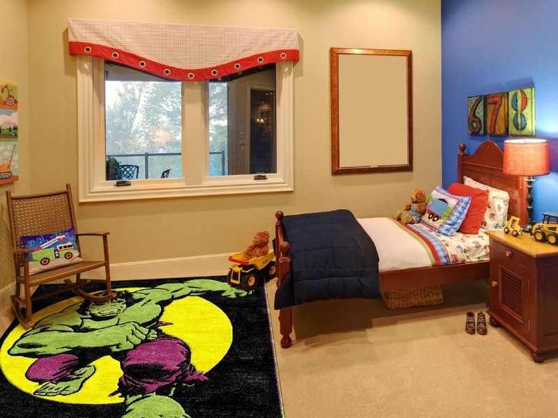 Ковер с супер-героем в комнату для мальчика